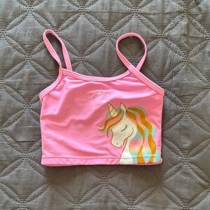 Pink Unicorn Swim Top